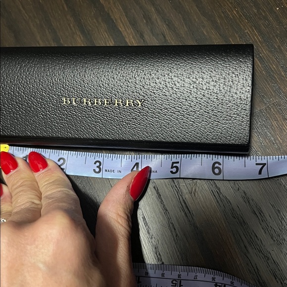 Authentic Burberry Black Sunglass Glasses Hard Case Brown Interior Unisex - Picture 8 of 11